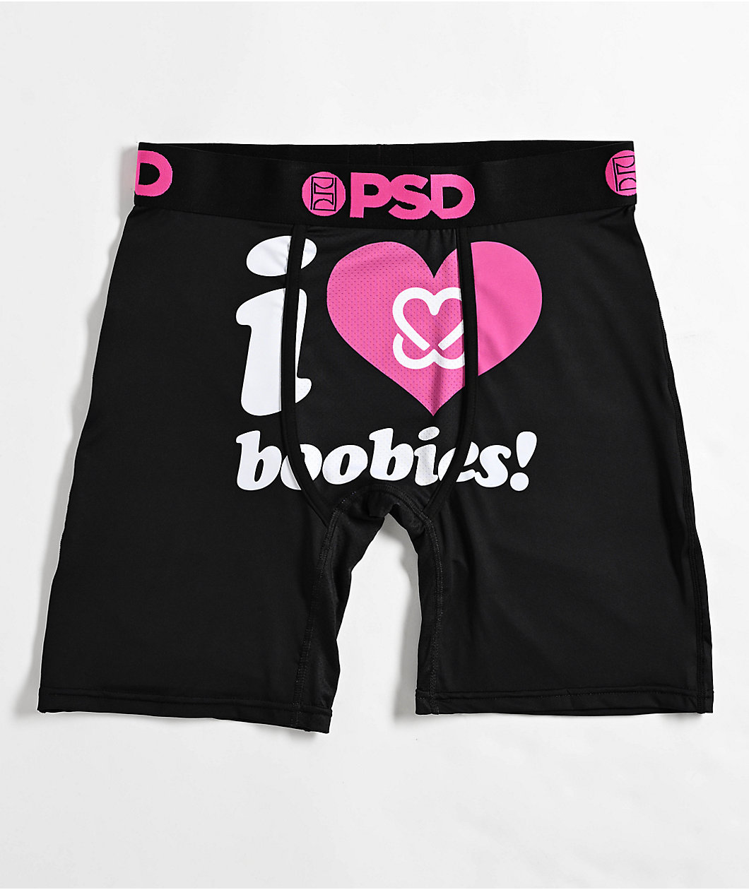 PSD x Keep A Breast Foundation I Love Boobies Black Boxer Briefs