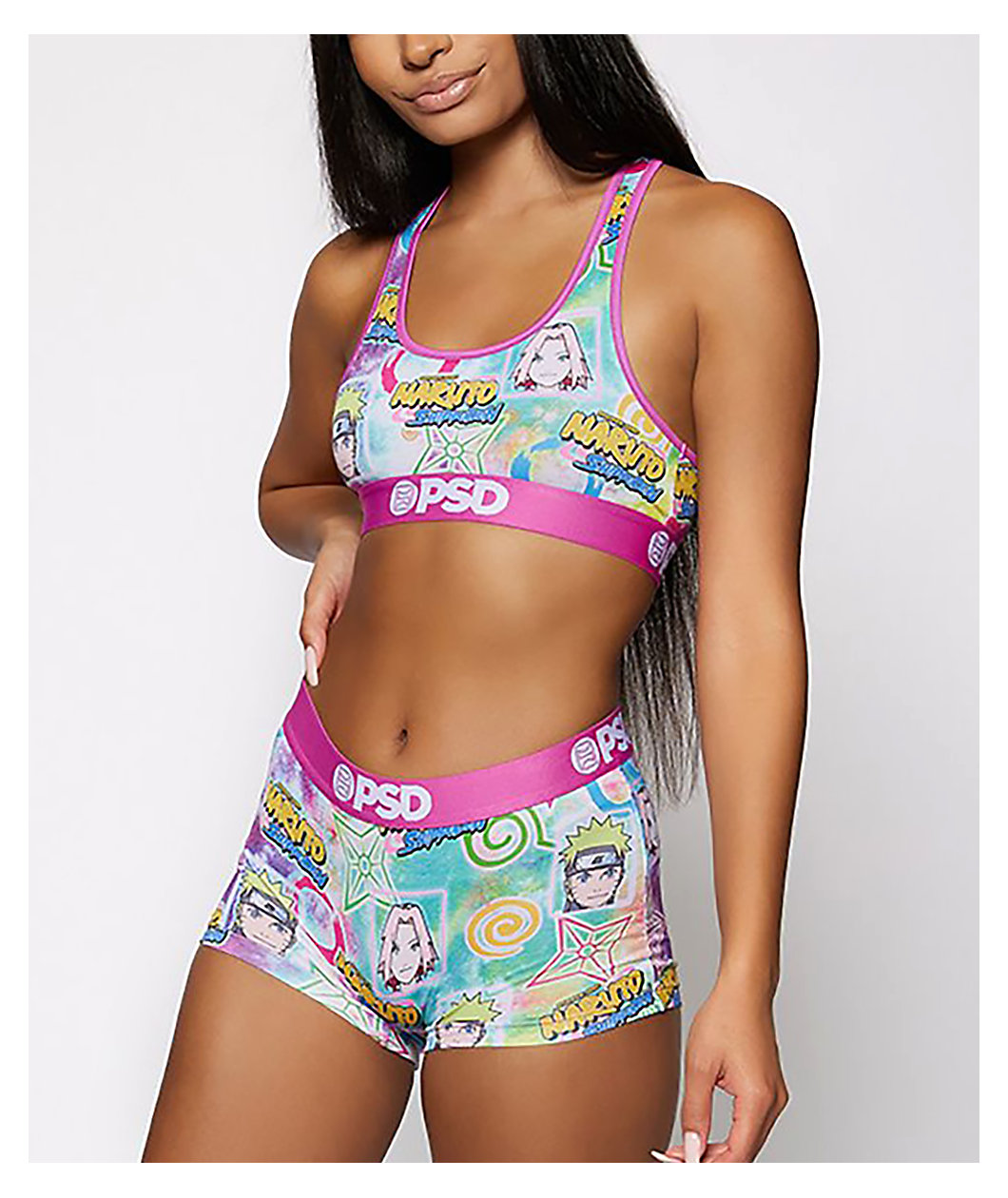 PSD x Naruto Shippuden Icon Tie Dye Sports Bra