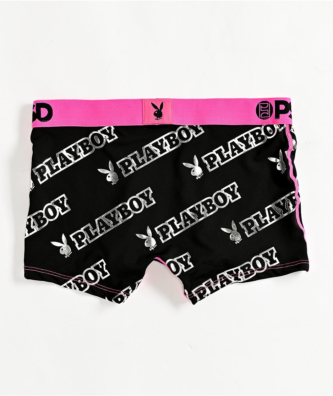 PSD x Playboy Gleam Black & Pink Boyshort Underwear