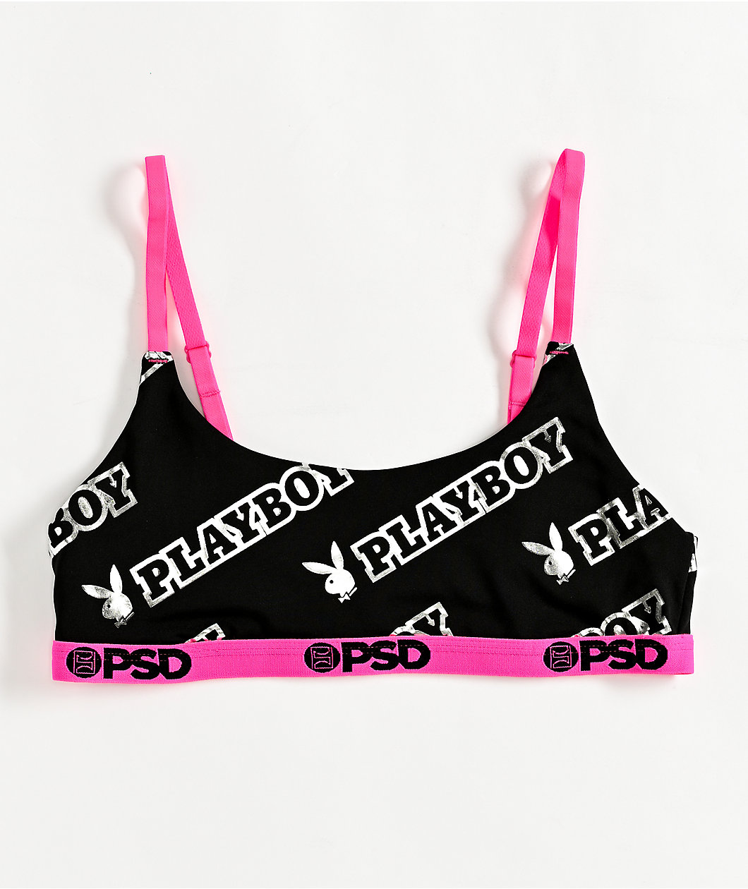 PSD x Playboy Gleam Black & Pink Bralette