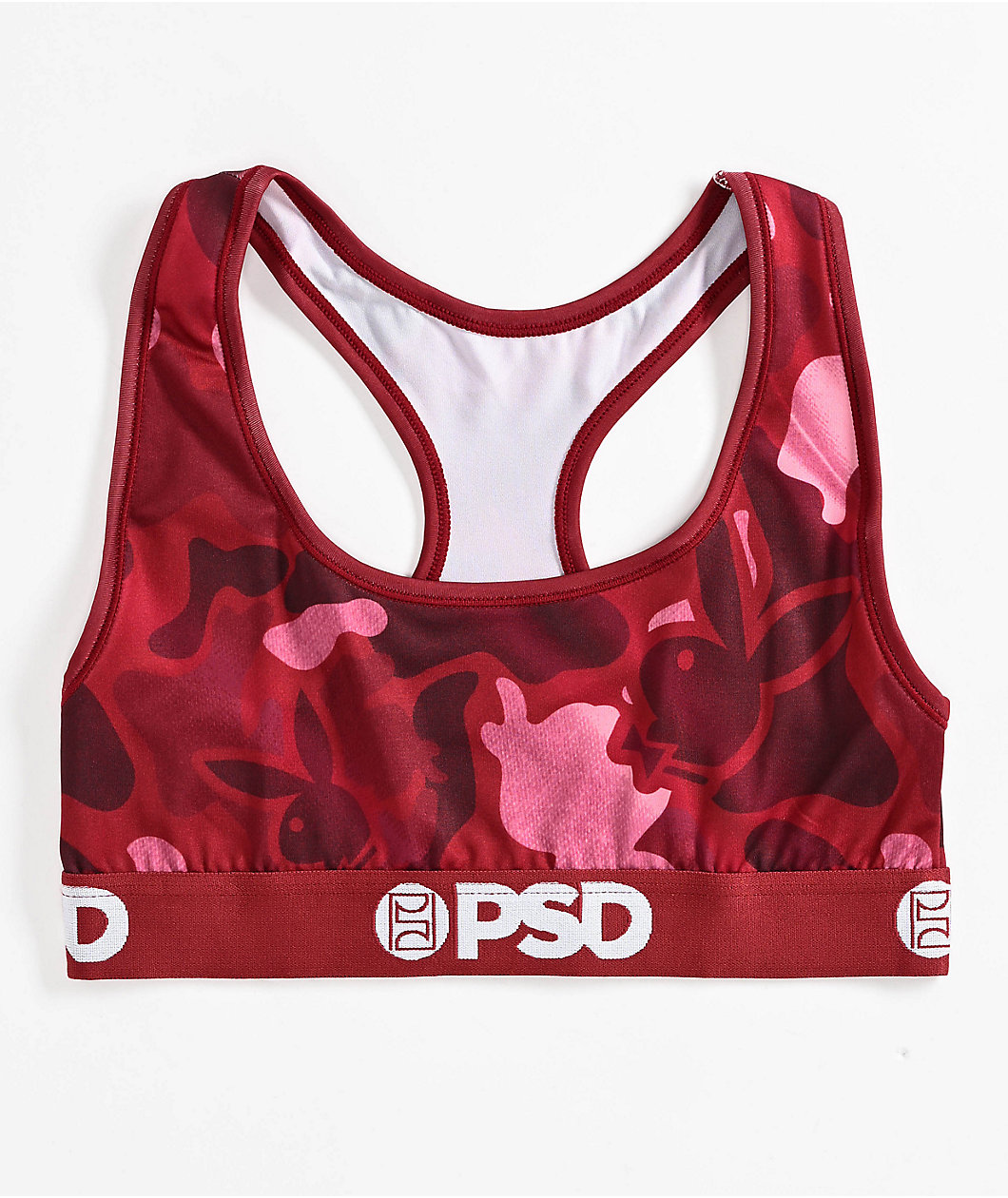 PSD x Playboy Silk Red Camo Sports Bra