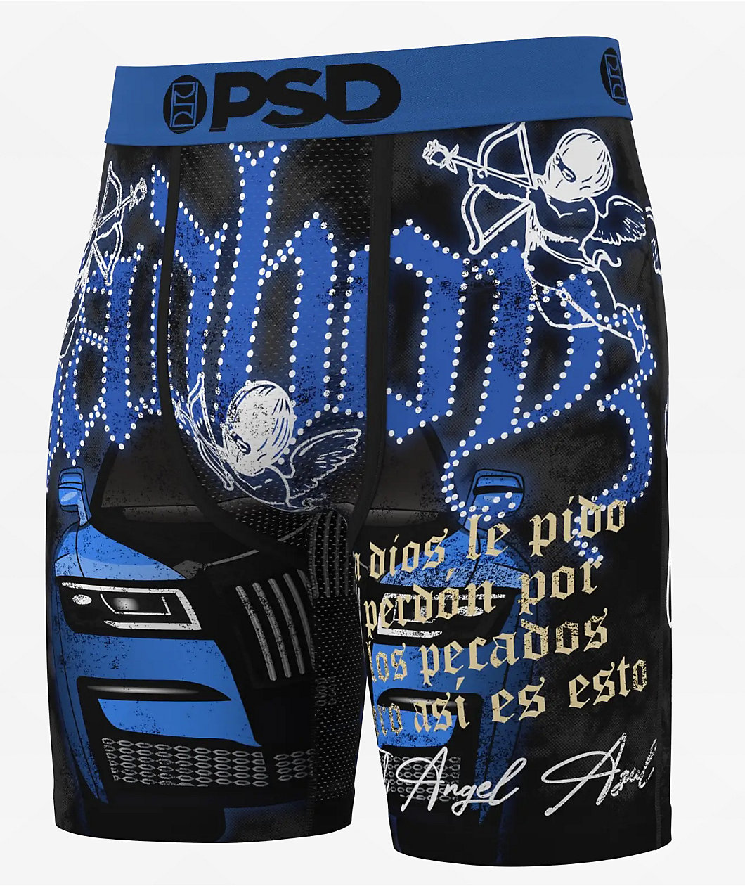 PSD x SAD BOYZ by Junior H Azul Angel Boxer Briefs