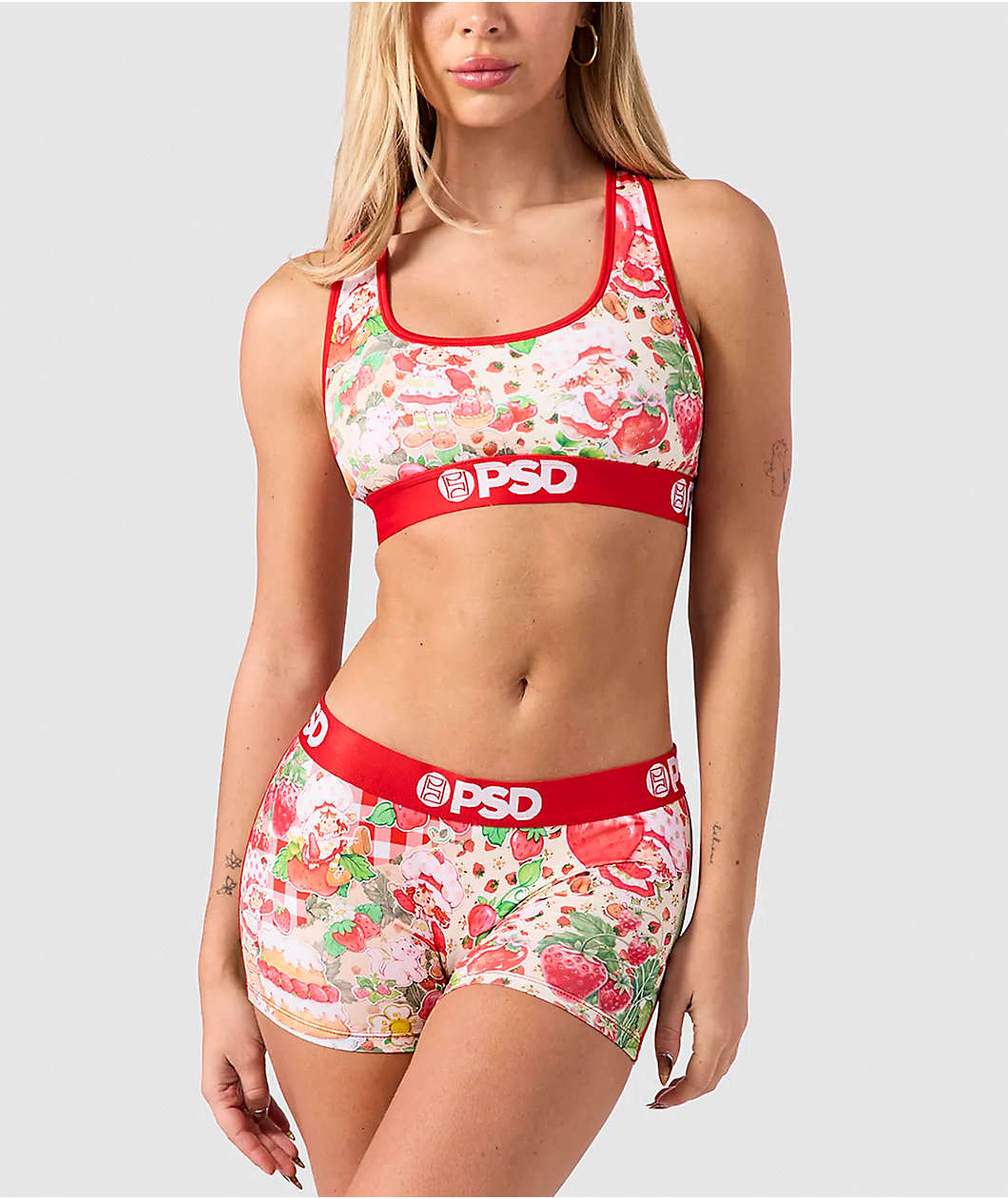 PSD x Strawberry Shortcake Berry Field Fever Red Boyshort Underwear