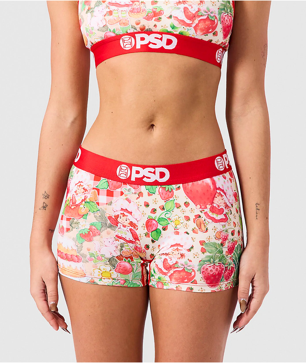 PSD x Strawberry Shortcake Berry Field Fever Red Boyshort Underwear
