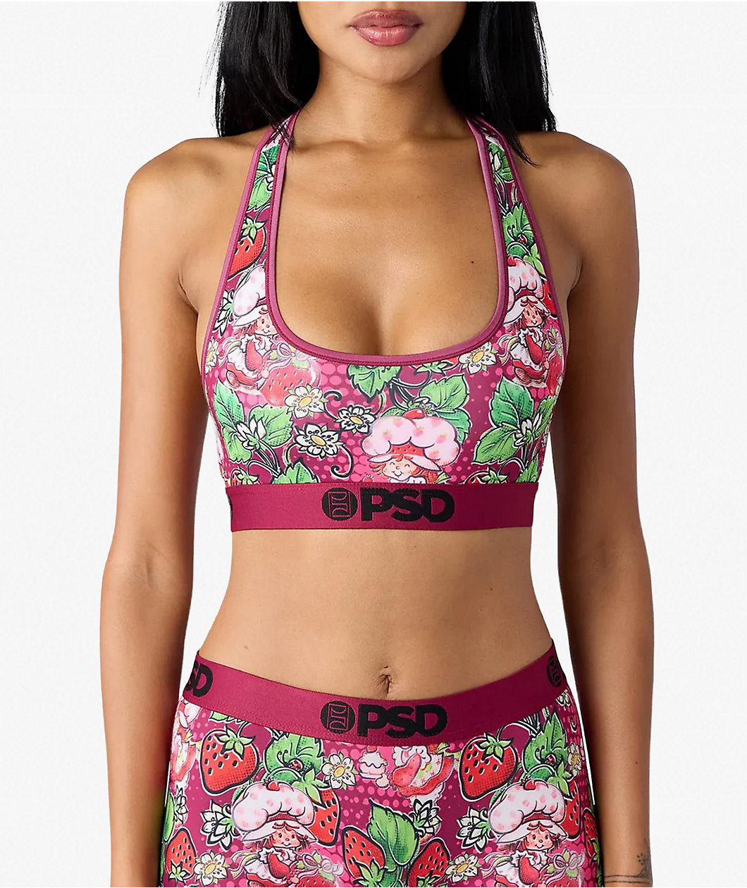 PSD x Strawberry Shortcake Dark Berry Purple Sports Bra