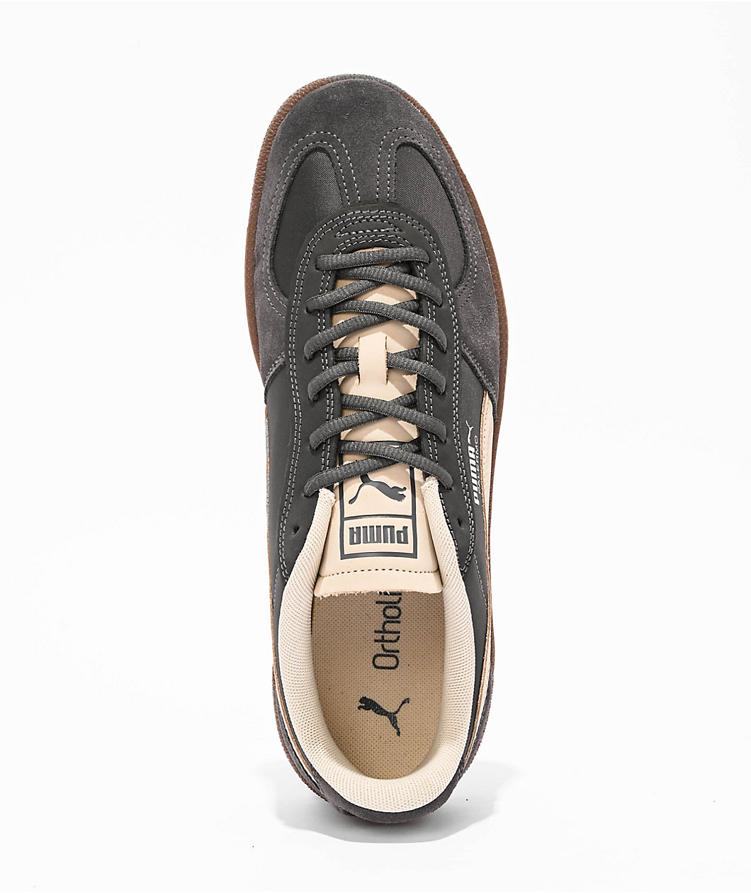 PUMA Palermo Pop Dark Sky Grey & Desert Dune Shoes