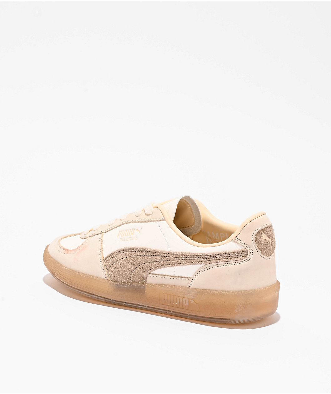 PUMA Women's Palermo Moda Elevated Warm White & Chocolate Shoes