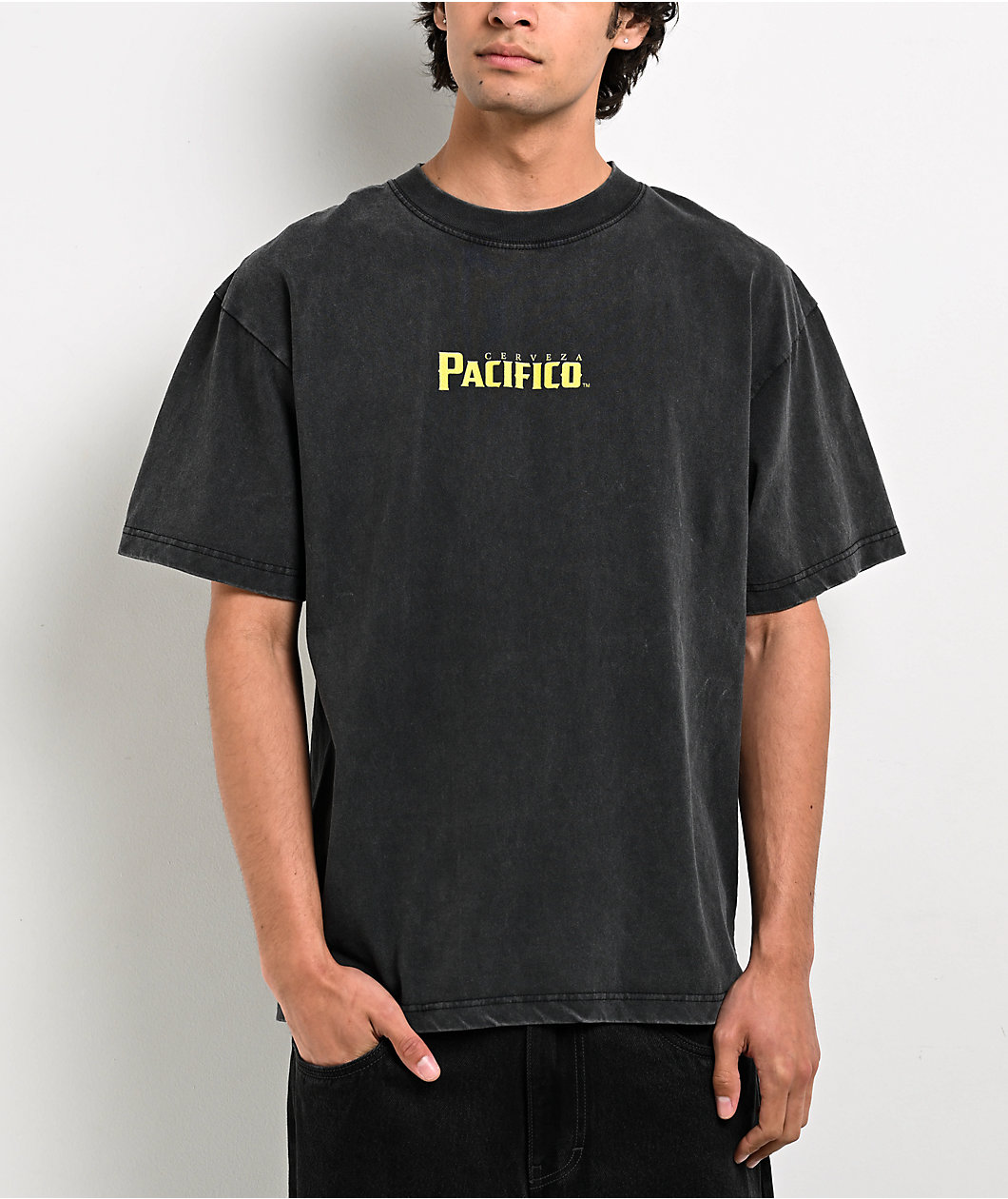 Pacifico Land Black Wash T-Shirt