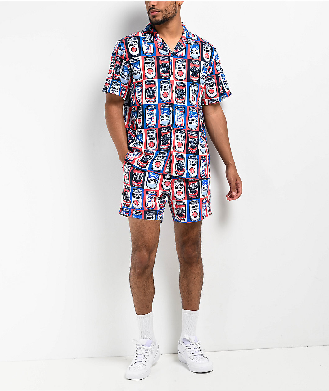 Party Pants Chug Club Navy Short Sleeve Shirt