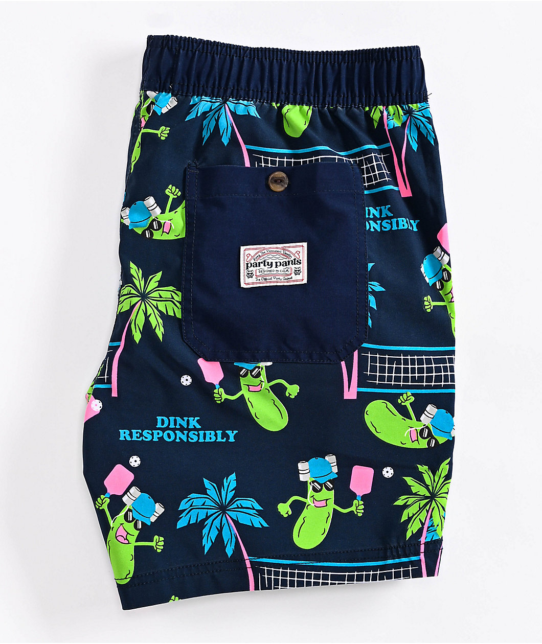 Party Pants Dink Responsibly Navy Board Shorts