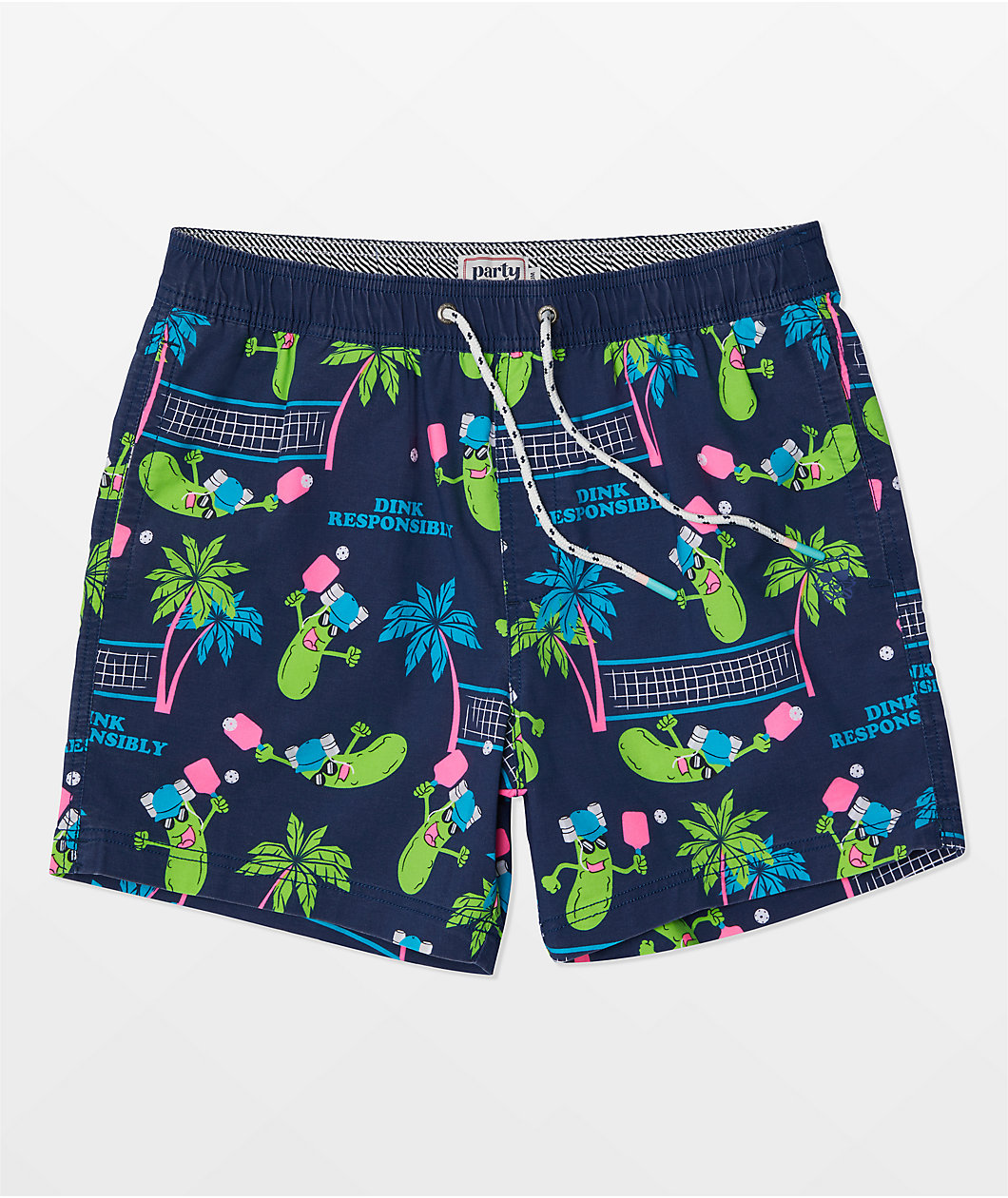 Party Pants Dink Responsibly Navy Board Shorts