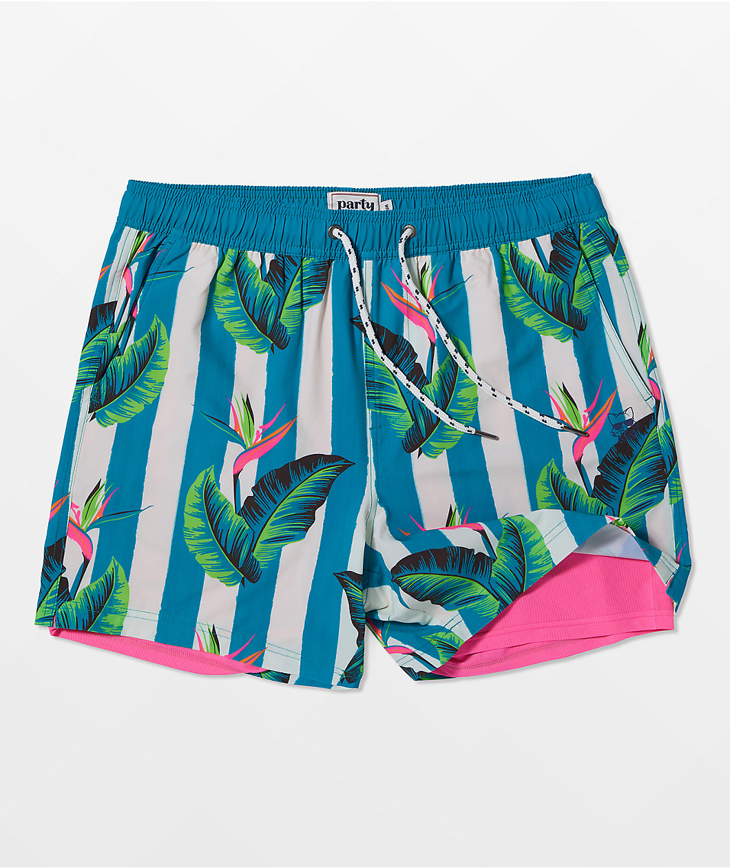 Party Pants Gulf Stripe Blue Board Shorts