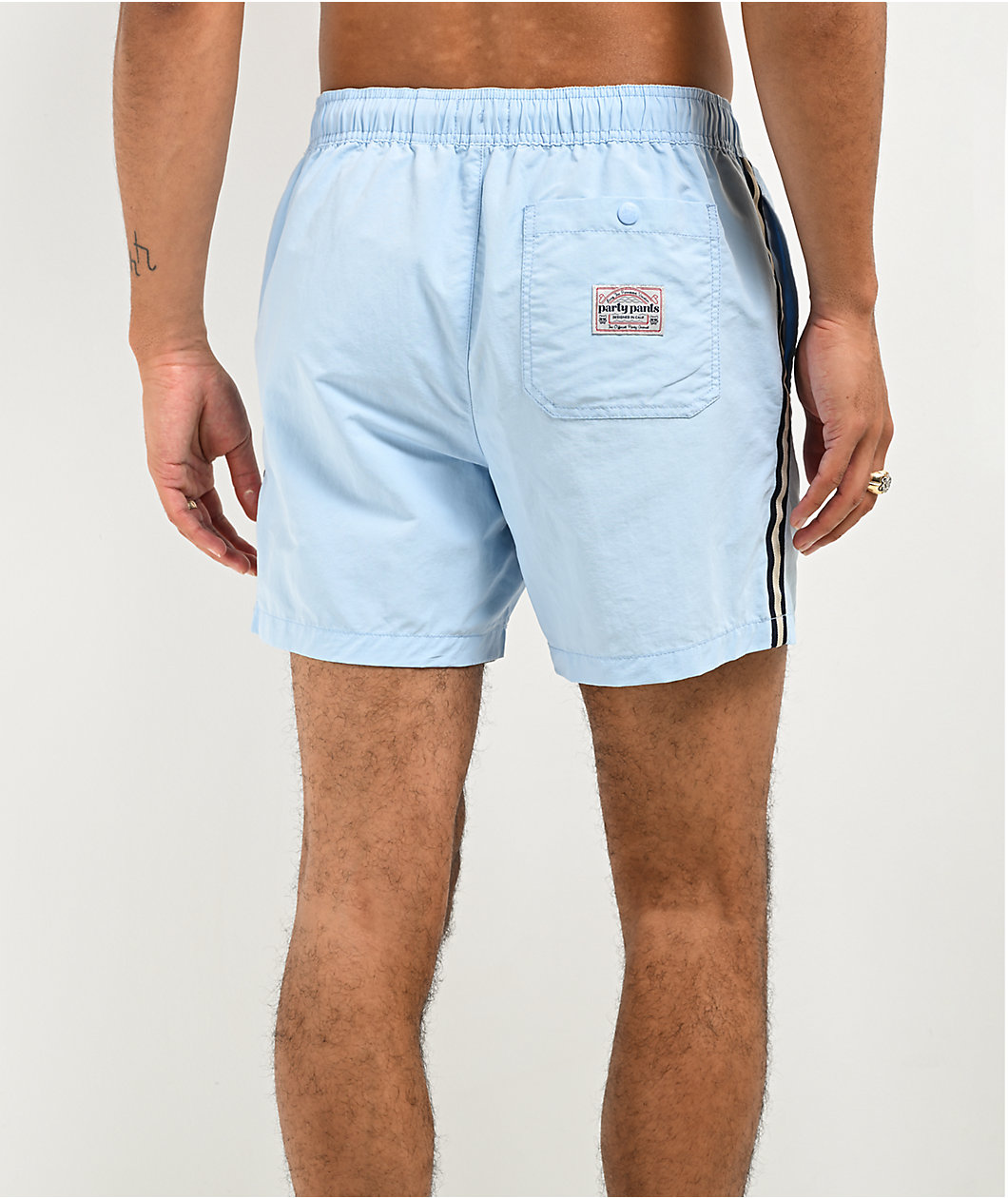 Party Pants Journey Man Blue Board Shorts