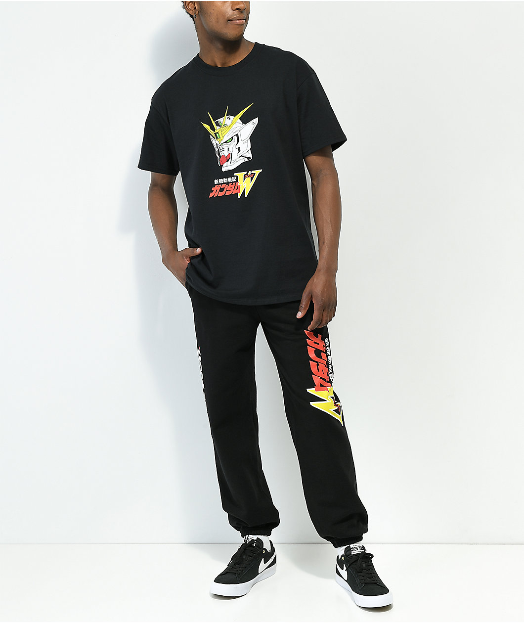 Paterson x Gundam Wing Black Sweatpants