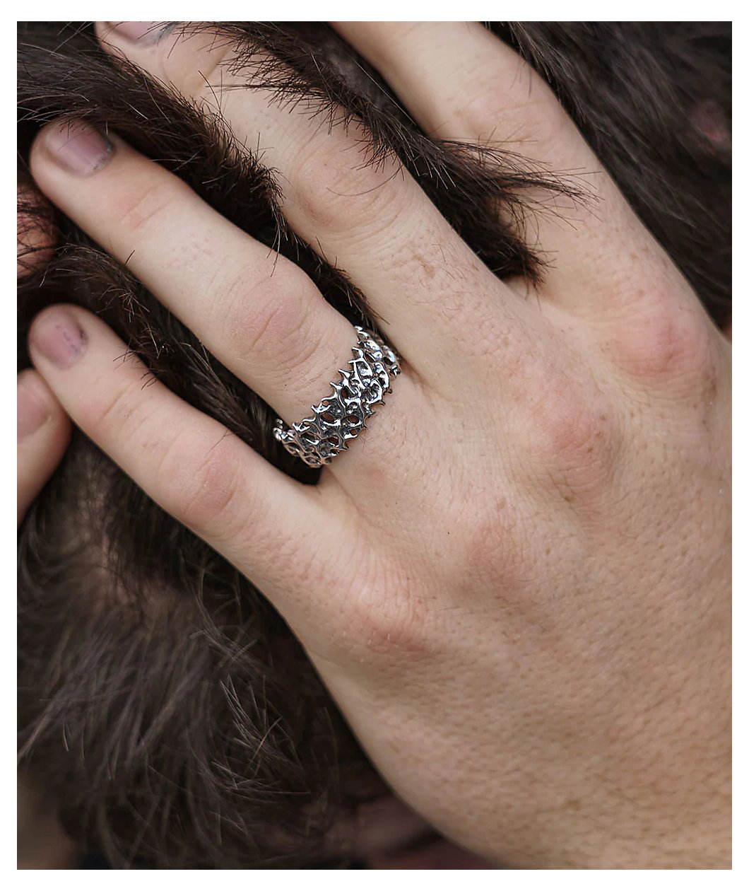 Personal Fears Sludge Silver Ring
