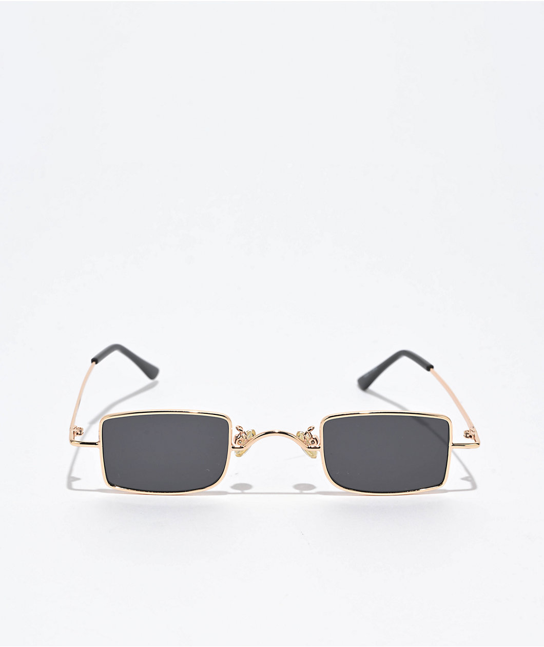 Petals and Peacocks Alta Square Black & Gold Sunglasses