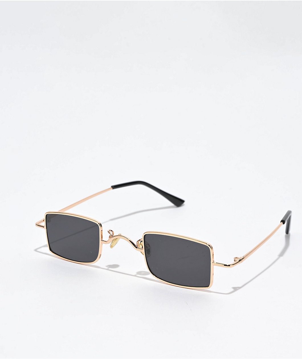 Petals and Peacocks Alta Square Black & Gold Sunglasses