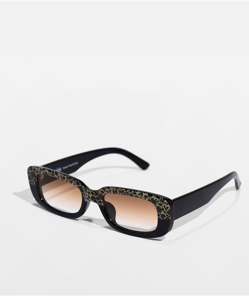 Petals and Peacocks Cosmopolitan Leopard Black Sunglasses