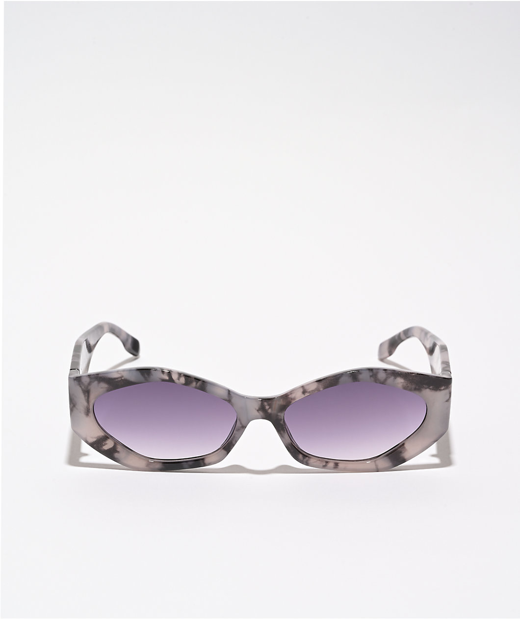 Petals and Peacocks Pre-Cautions Black & Grey Marble Sunglasses