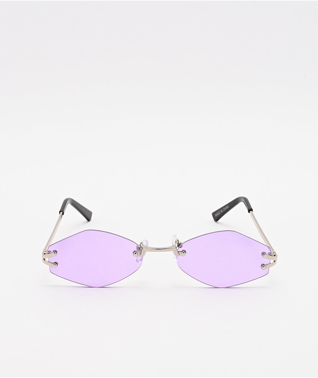 Petals and Peacocks Spears Purple Mini Frameless Sunglasses