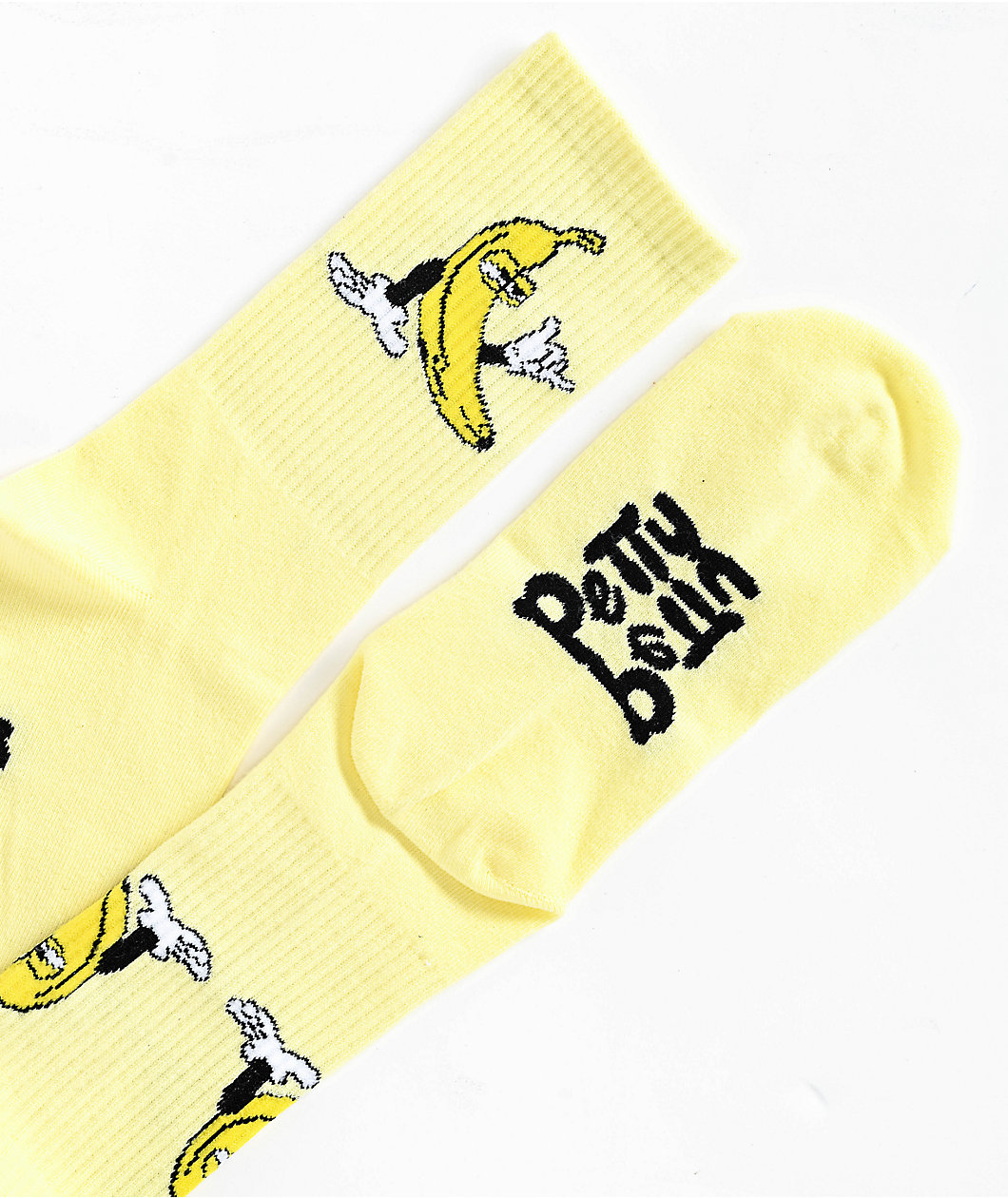 Petty Snacks Shaka Brah Yellow Crew Socks