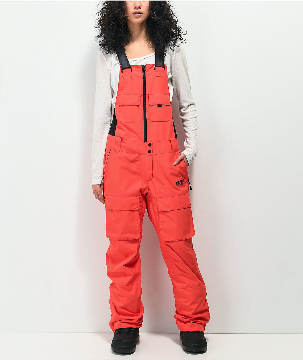 Picture Organic Brita Hot Coral 10K Snowboard Bib Pants