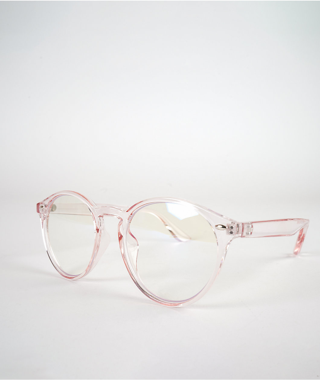 Pink Round Blue Light Glasses