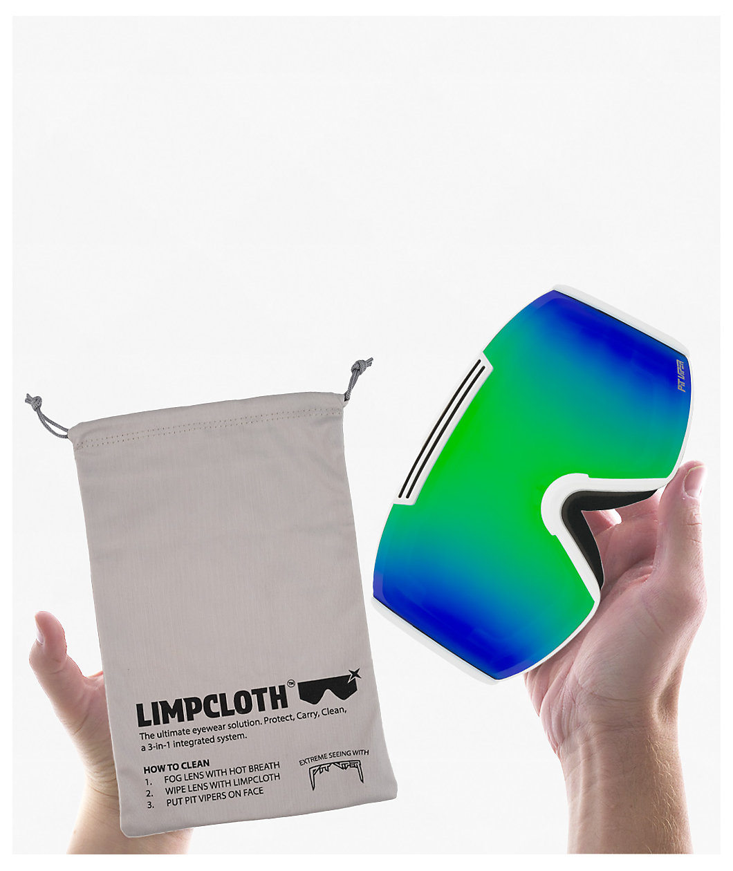 Pit Viper Backslap Miami Nights Blue & Green Snowboard Goggles