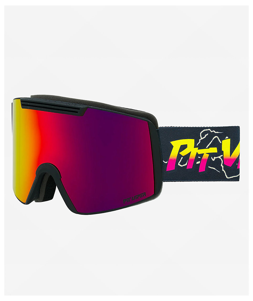 Pit Viper Backslap The Power Surge Black & Red Snowboard Goggles