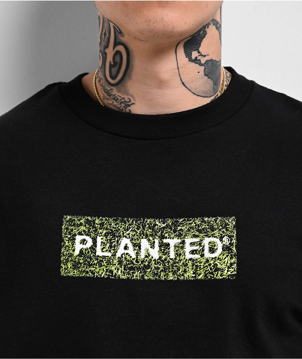 Planted Grassy Black T-Shirt