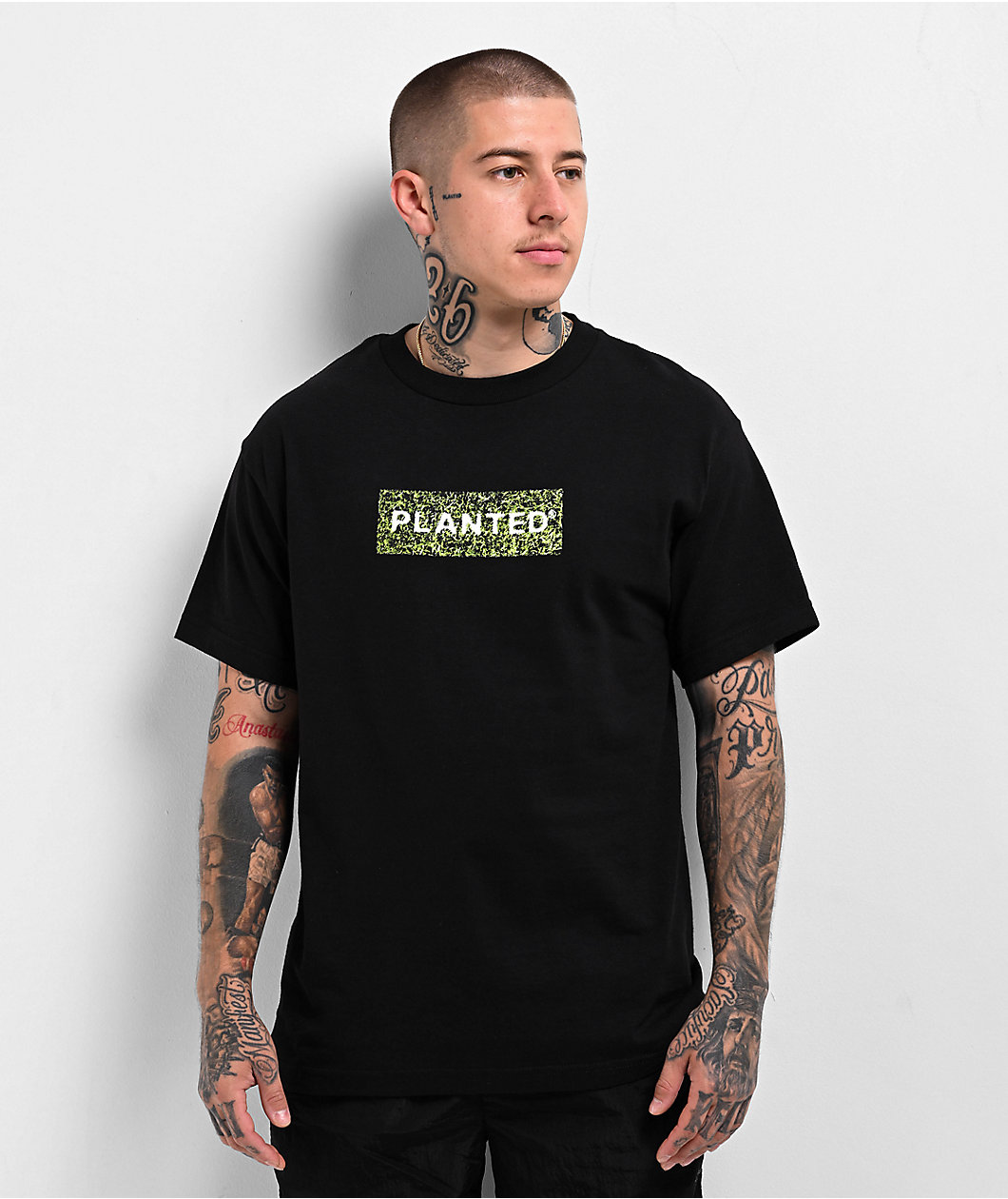 Planted Grassy Black T-Shirt