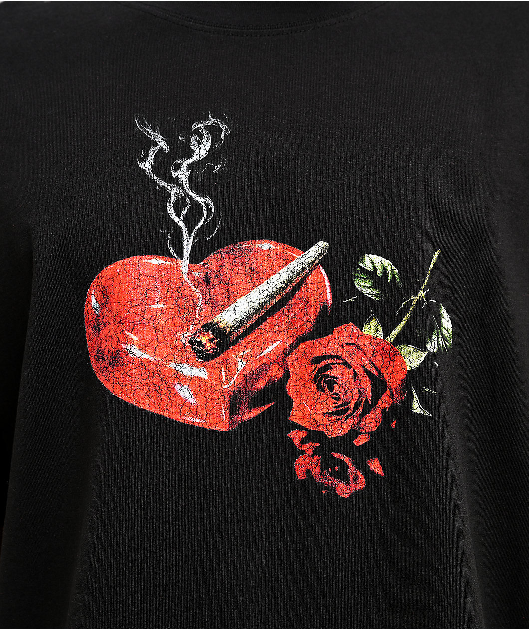 Popular Demand Burning Rose Black T-Shirt