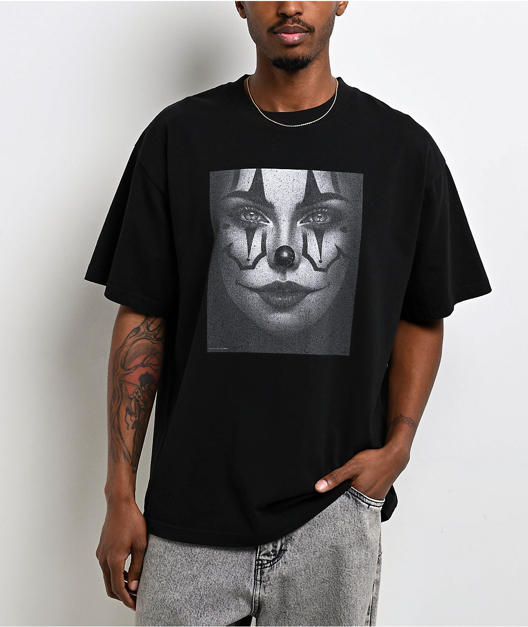 Popular Demand Face Paint Black T-Shirt