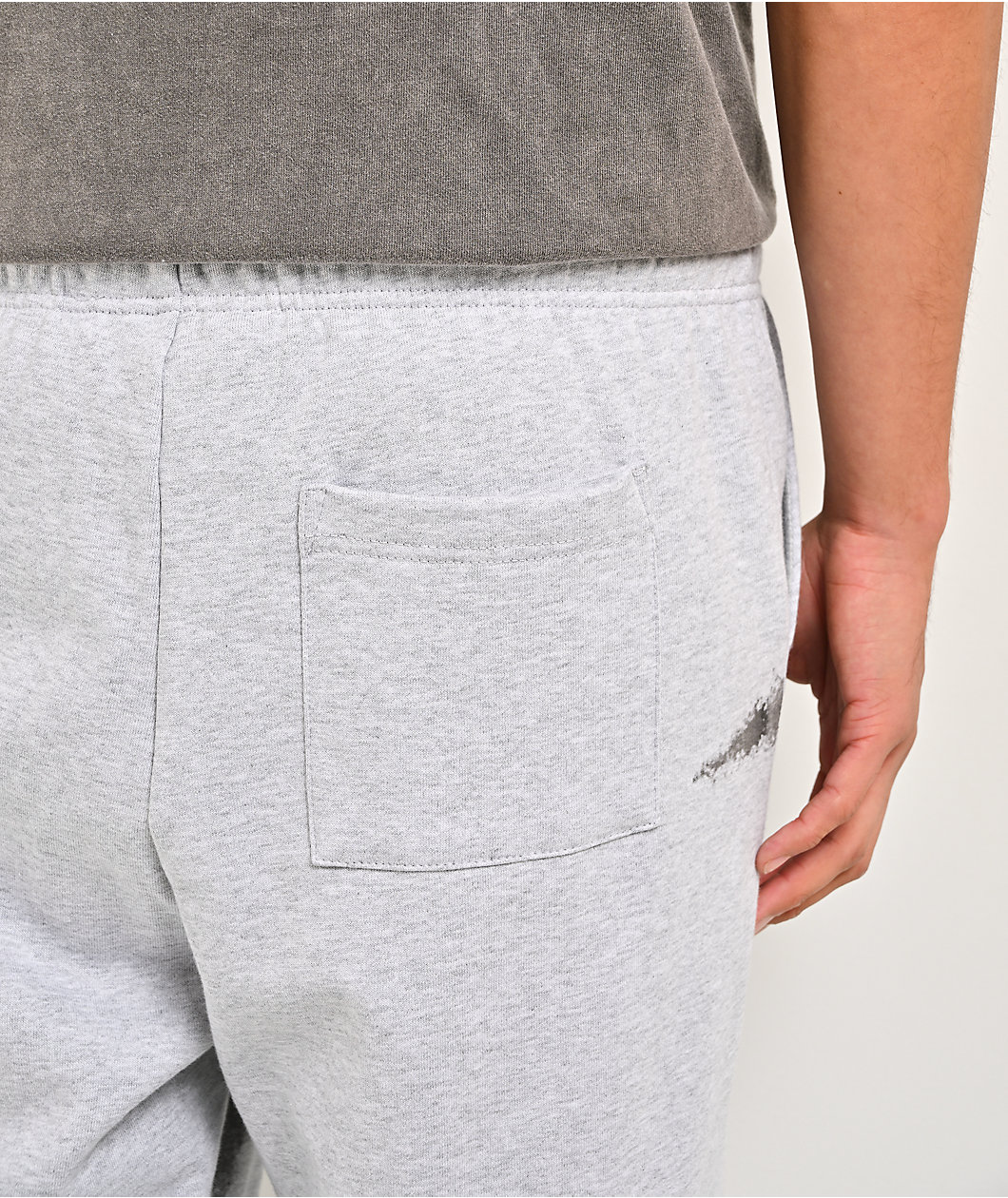Porfa P Star Grey Baggy Sweatpants