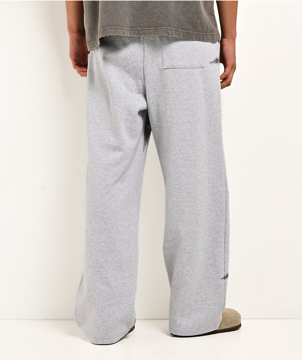 Porfa P Star Grey Baggy Sweatpants