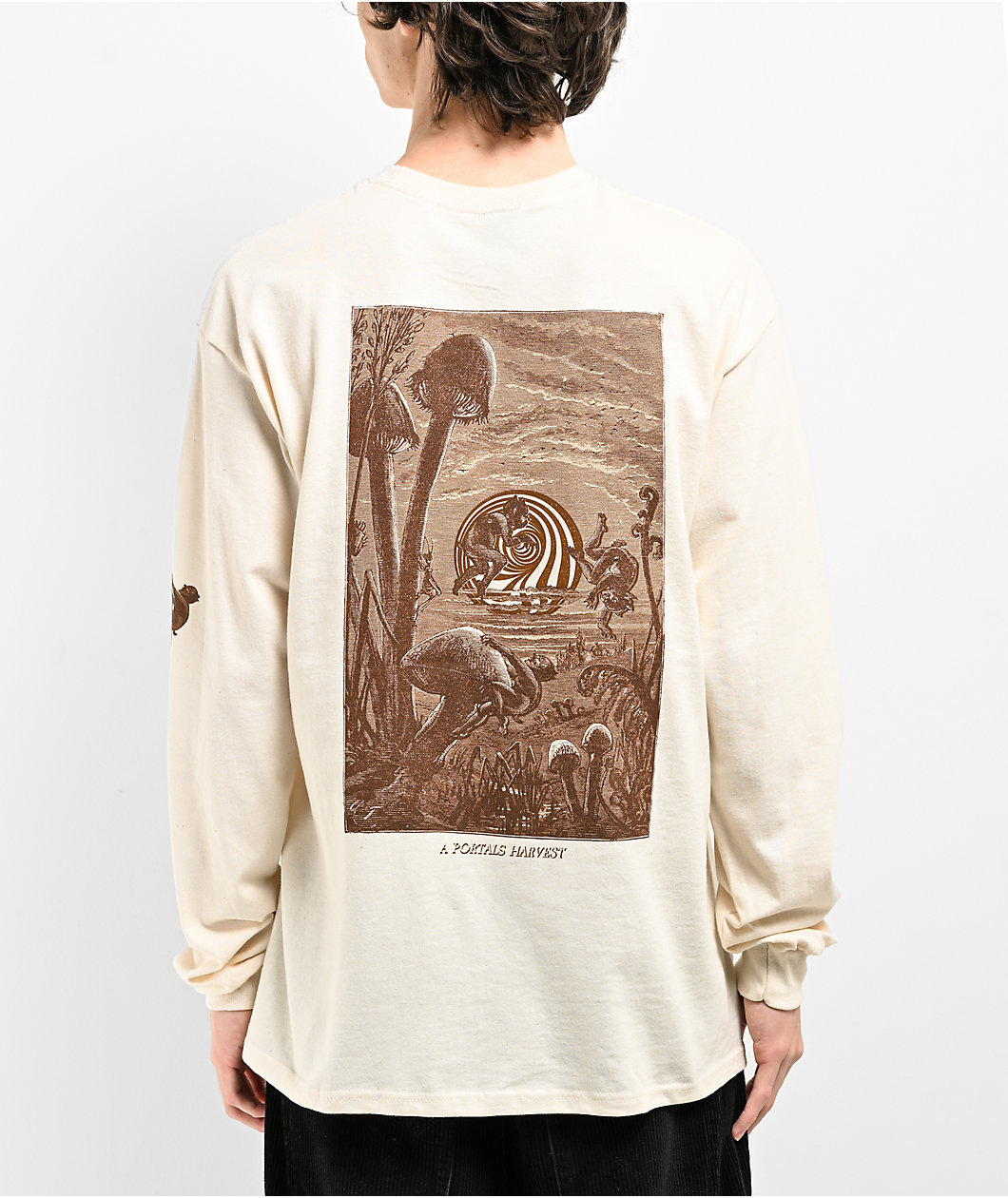 Portal Dimension Harvest Natural Long Sleeve T-Shirt