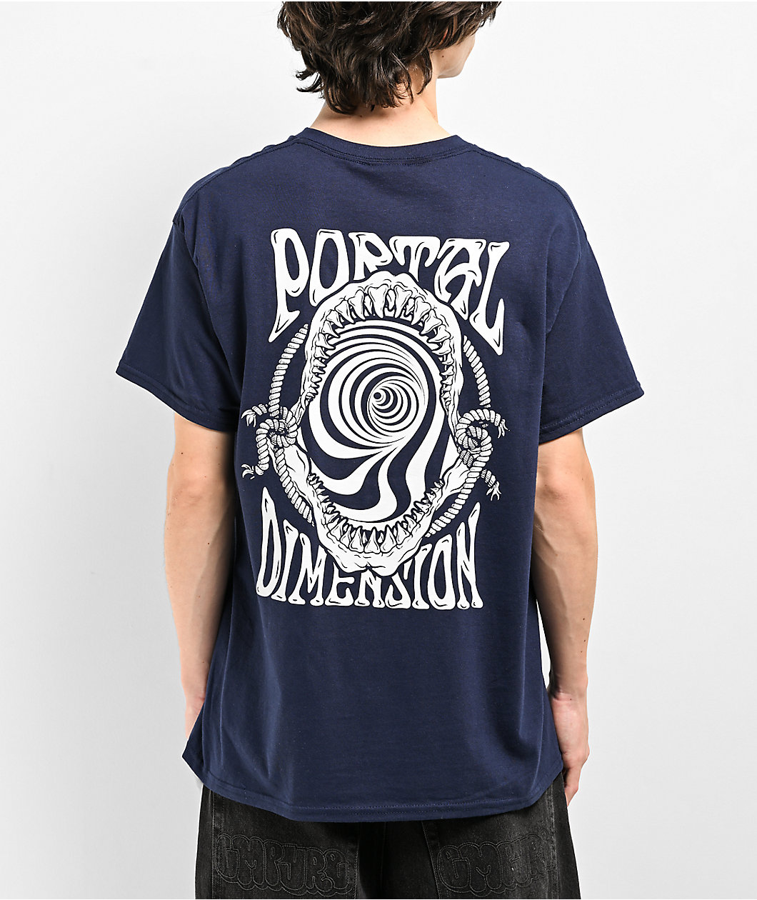 Portal Dimension Jaws Vortex Navy T-Shirt