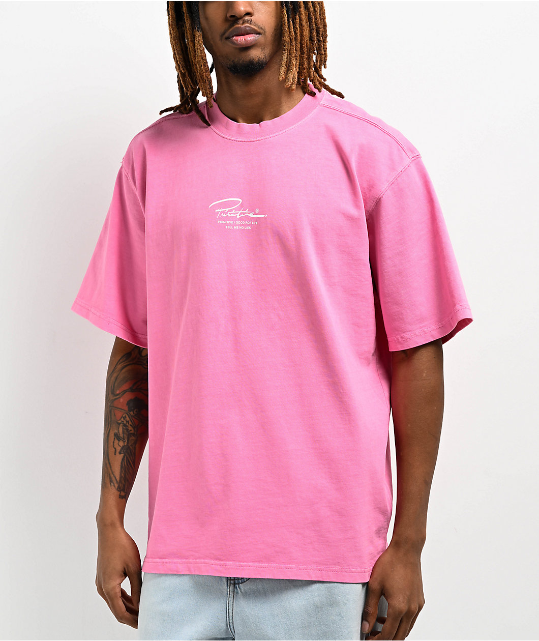 Primitive Angelo Pink Heavyweight T-Shirt