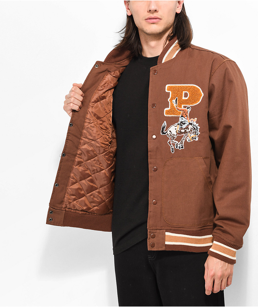 Primitive Badlands Brown Varsity Jacket