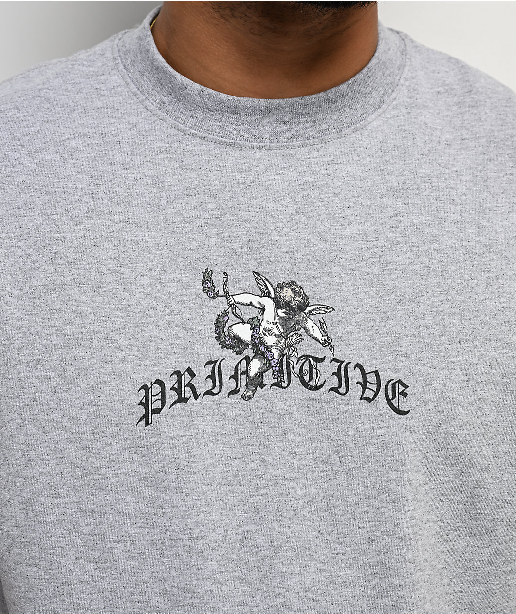 Primitive Blessed Grey Heavyweight T-Shirt