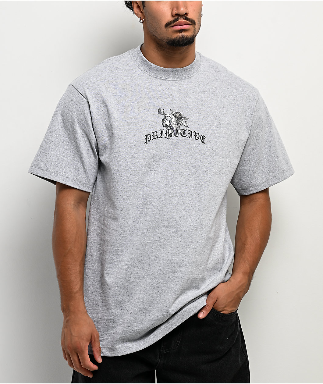 Primitive Blessed Grey Heavyweight T-Shirt
