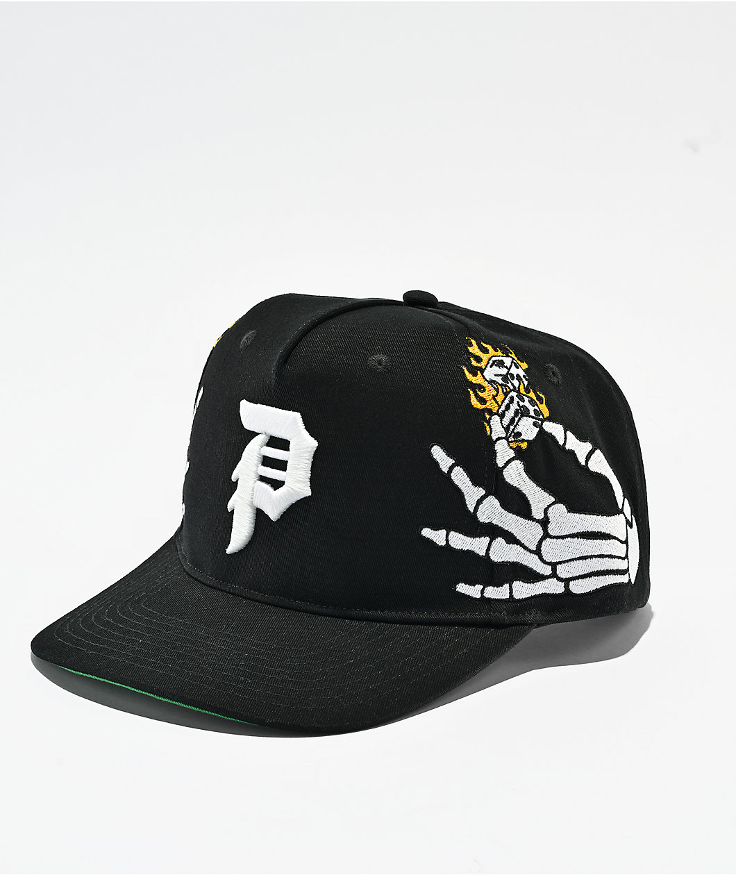 Primitive Bones II Black Snapback Hat