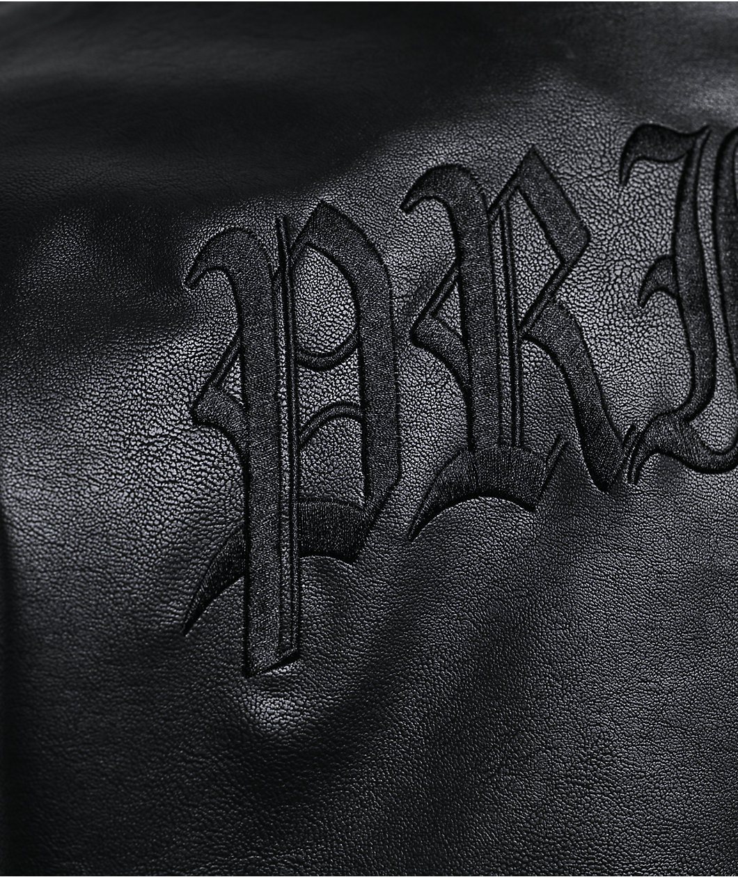 Primitive Borough Black Faux-Leather Jacket