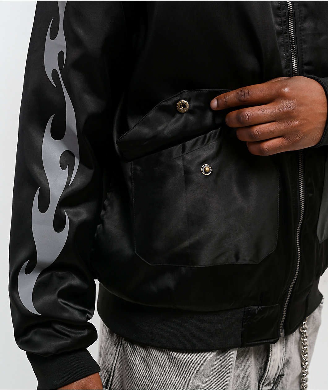 Primitive Capital Black Bomber Jacket