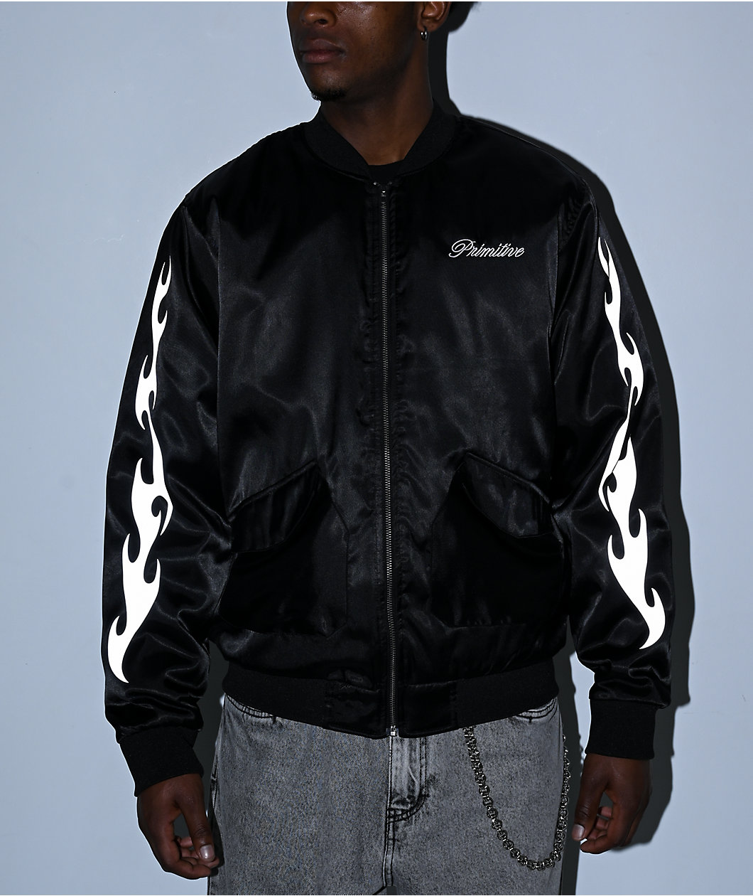 Primitive Capital Black Bomber Jacket