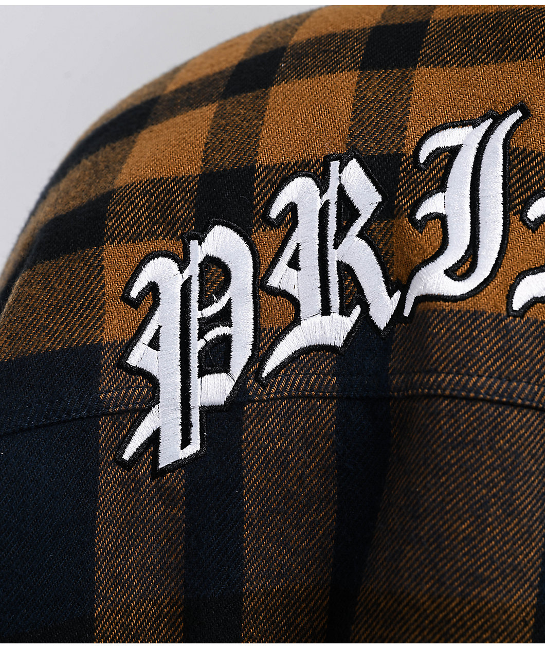 Primitive De Soto Brown & Blue Hooded Flannel Jacket