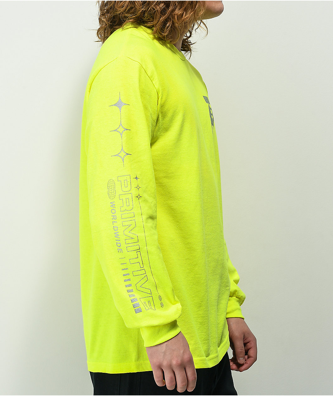 Primitive Dirty P High Visibility Neon Yellow Long Sleeve T-Shirt