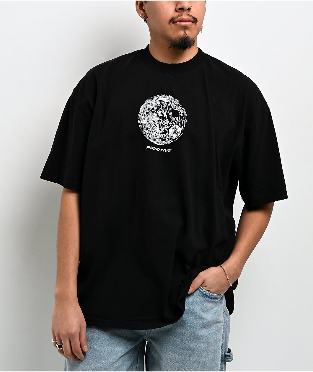 Primitive Drago Black Heavyweight Boxy T-Shirt