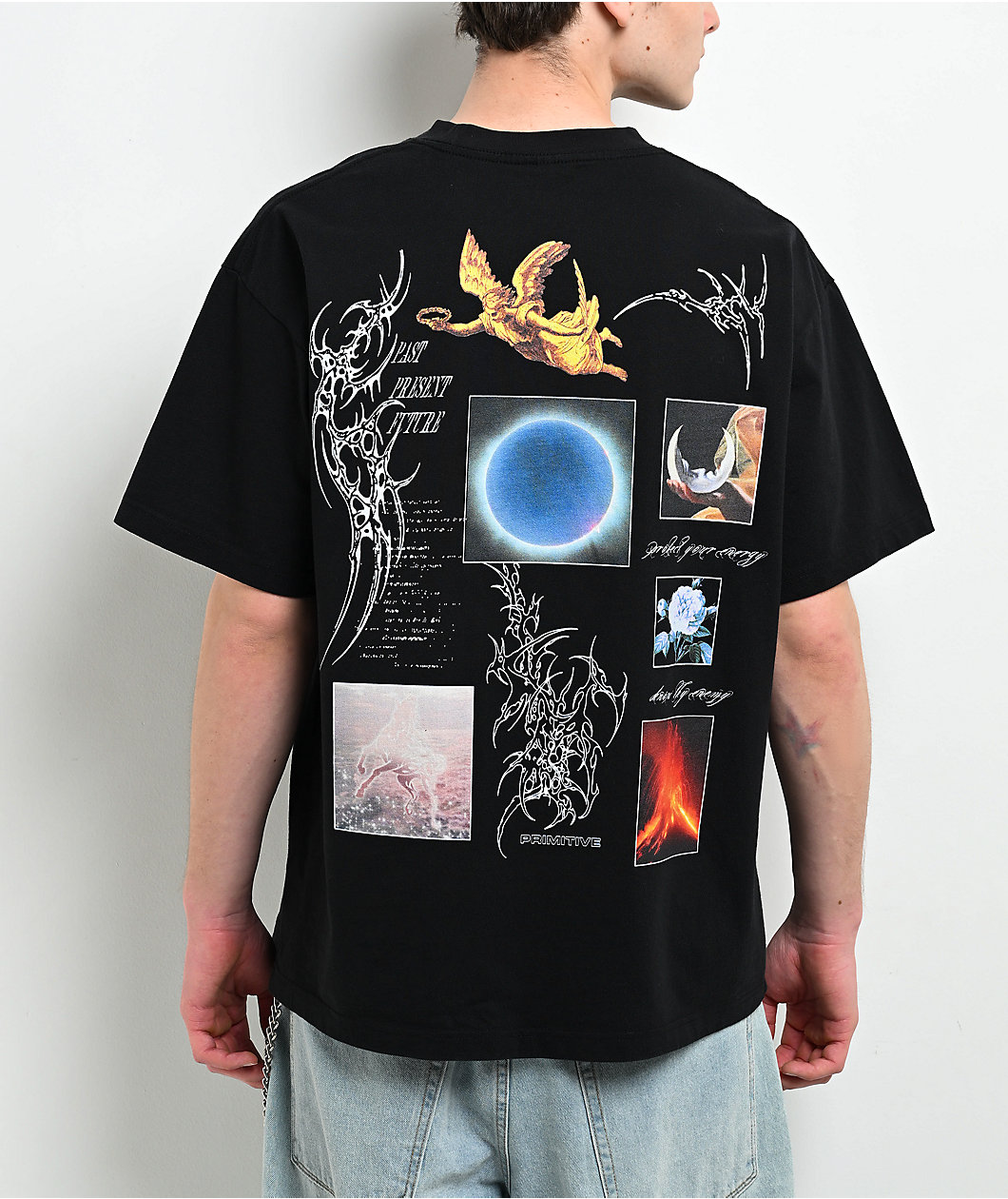 Primitive Energy Black Wash Heavyweight T-Shirt