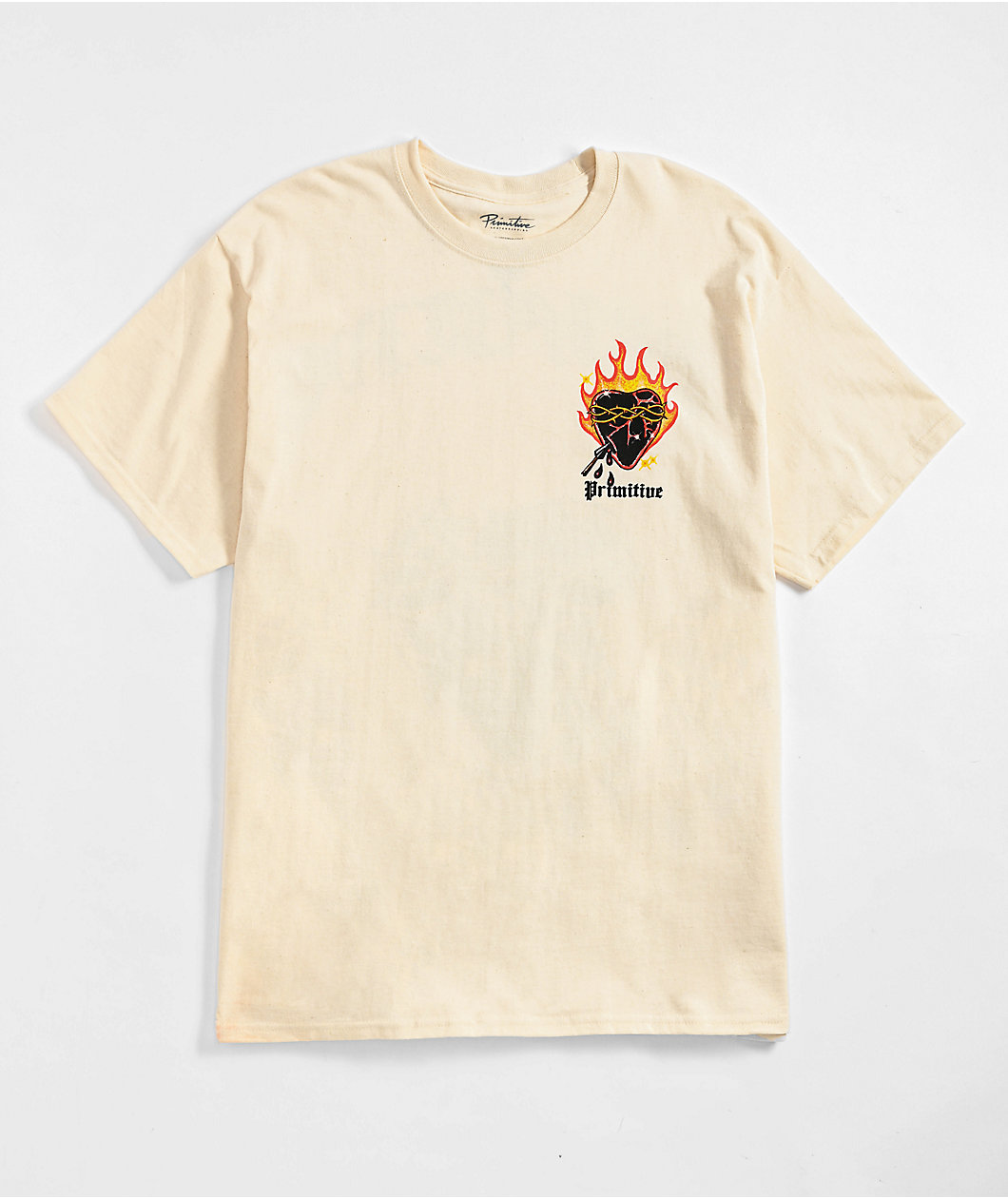 Primitive Flames Cream T-Shirt